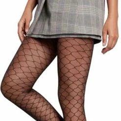 Groothandel 😉 Penti Ahenk Geruit, Panty 20 DEN - ZWART -Maat M/L 🎉