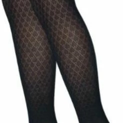 Beste Verkoop 🎉 Bonanza Panty - Harlequin Ruit - Zwart - Maat XL (46-48) ⭐