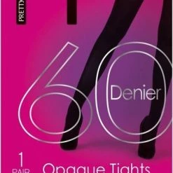 Goedkoop 🧨 Pretty Polly 60 Denier 3D Opaque Panty Zwart XL (46 - 52) 😀 -Beenmode Verkoop 392x840 1