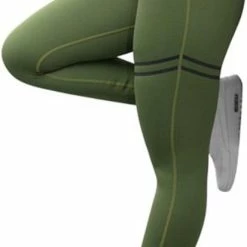 Groothandel 🎁 Merkloos Legging - Sportlegging Dames - Squat Proof En Fitness Legging - Yoga Legging - High Waist Sport Legging - Zwarte Strepen- Shapewear Dames | Groen | Maat S 🎁