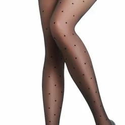 Groothandel ✔️ Penti Fantasie Stip Met Stijl Dames Panty 15 Denier - ZWART - Maat S 😍