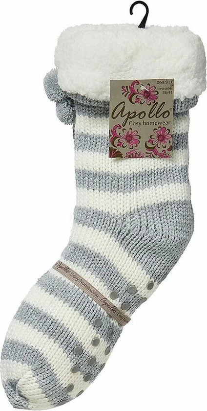 Beste recensies van π Apollo Dames Anti-slip Huissokken/slofsokken Grijs/wit Gestreept Maat 36-41 β¨ 5 Beste recensies van π Apollo Dames Anti-slip Huissokken/slofsokken Grijs/wit Gestreept Maat 36-41 β¨ - Afbeelding 3