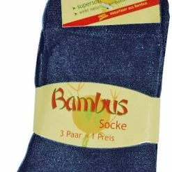 Hete verkoop 💯 SOCKS4FUN Bamboe Sokken - 3 Paar - 👖 Jeansblauw - Normale Schachtlengte - Maat 43/46 🔔