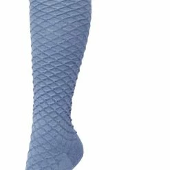 Hete verkoop 💯 Bonnie Doon Bio Kabel Kniekousen Dames 👖 Jeans Blauw Maat 36/42 - Kabel Patroon In Ruit Vorm - Biologisch Katoen - Uitstekend Draagcomfort - Cable Knee High - OEKO-TEX - Gladde Naden - Duurzaam Huidvriendelijk Bio Katoen - Denim Heather - BP211506.10 🔔