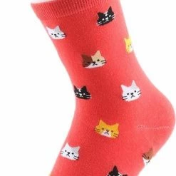 Gloednieuw 😍 GrandSock Rode Sokken Met Katten 🎉