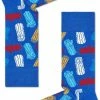 Korting 😍 Happy 🧦 Socks Logs Sokken - Blauw - Maat 36-40 👏 -Beenmode Verkoop 446x840 7