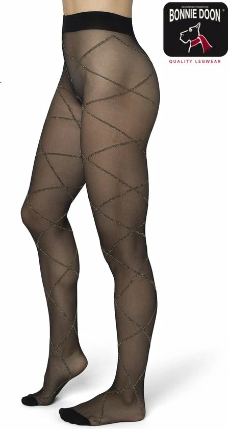 Flash-uitverkoop 🎉 Bonnie Doon Dames Ruiten Panty 20 Denier Zwart Maat L/XL - Glitters - Chique Panty - Glitter Ruit Dessin - Brede Boord - Comfort - Ruitjes - Diamant - Geruite Print - Lurex Rhombus Tights - Feestelijk - Black - BP201903.1 😉 4 Flash-uitverkoop 🎉 Bonnie Doon Dames Ruiten Panty 20 Denier Zwart Maat L/XL - Glitters - Chique Panty - Glitter Ruit Dessin - Brede Boord - Comfort - Ruitjes - Diamant - Geruite Print - Lurex Rhombus Tights - Feestelijk - Black - BP201903.1 😉 - Afbeelding 2