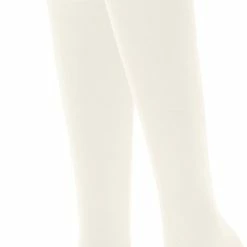 Korting 😀 FALKE ClimaWool Verstevigde Kniekousen Zonder Patroon Zeer Ademend Warm Droog Milieuvriendelijk Met Glans Elegant Duurzaam Lyocell Maagdelijke Wol Wit Dames Sokken - Maat 41-42 ✔️ -Beenmode Verkoop 489x840 2