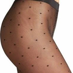 Groothandel ⌛ FALKE Dot Transparent Met Motief Fijn Elegant Matt Comfortabel Zacht Ultra Sheer 15 Denier Zwart Dames Panty - Maat M 🌟 -Beenmode Verkoop 498x840
