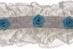 Korting 💯 S.Y.W Kousenband Ivoor Met Blauwe Bloemetjes 🛒