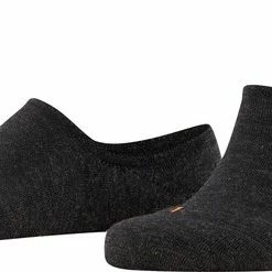 Groothandel 👍 FALKE Keep Warm Voering Sokken Onzichtbaar Zonder Motief High Cut Met Pluche Zool Merinowol Grijs Unisex Kousenvoetje - Maat 44-45 😍
