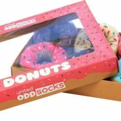 Gloednieuw 👍 United Oddsocks Mismatched 🧦 Socks - Cadeaudoos Met 6 Verschillende Sokken - Donut Sokken - Maat 37/42 🔥