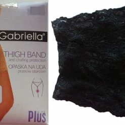 Coupon 👍 Gabriella Kanten Dijenband 15 Cm Breed, Zwart, Maat 5/6 ( XL/XXL ), 68-76 Cm 👍 -Beenmode Verkoop 550x322