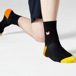 Top 10 👍 Happy 🧦 Socks Banana Embroidery Half Crew 🧦 Socks, Maat 36/40 🎉 -Beenmode Verkoop 550x367 7