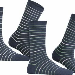 Groothandel 👍 Esprit Fine Stripe 2-Pack Met Patroon Ademend Kleurrijk Met Strepen In Een Dubbelpak Bio Set Katoen Multipack Blauw Dames Sokken - Maat 39-42 🎉 -Beenmode Verkoop 550x382