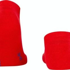 Korting ⭐ FALKE Cool Kick 👟 Sneaker 👟 Sneakersokken Versterkte 👟 Sneaker Sokken Heren Dames Zonder Motief Met Pluche Zool En Hielband Ademend Sneldrogend Rood Unisex Sokken - Maat 46-48 😀 -Beenmode Verkoop 550x411