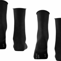 Groothandel ⭐ FALKE Happy 2-Pack Zacht Zonder Motief Versterkt Hoogwaardig Mid-rise Robuust Ademend Dekkend Set Katoen Multipack Zwart Dames Sokken - Maat 35-38 🔔 -Beenmode Verkoop 550x434 1
