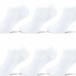 Begroting 🎉 Calzini - 👟 Sneakersokken - Naadloos - 6 Paar - Wit - Maat 35-38 🧨