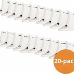 Beste deal 💯 HEAD 👟 Sneaker Sokken - 20 Paar 👟 Sneakersokken - Unisex - Wit - Maat 43/46 🧨