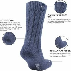 Beste Verkoop 🎉 Norfolk - Bamboe En Katoenen Wandelsokken - 2 Paar - Zwart-Grijs - Maat 43-46 - Amsterdam 🥰 -Beenmode Verkoop 550x484