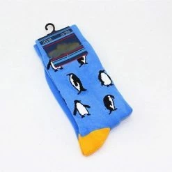 Kopen 🧨 Merkloos Sorprese Pinguin – Sokken – Blauw-oranje - Sokken Heren – Heren Sokken – Sokken Heren 43 46 - Sinterklaas - Cadeau 🛒 -Beenmode Verkoop 550x486 3