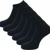 Goedkoopste 🔔 Merkloos Bamboe Sokken 👟 Sneaker 6 Paar - Zwart - Bamboe Sokken Dames En Heren - Antibacterieel Maat 39/42 🔔