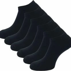 Goedkoopste 🔔 Merkloos Bamboe Sokken 👟 Sneaker 6 Paar - Zwart - Bamboe Sokken Dames En Heren - Antibacterieel Maat 39/42 🔔