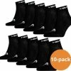 Flash-uitverkoop ❤️ HEAD Quarter Sokken - 10 Paar Enkelsokken - Unisex - Zwart - Maat 43/46 ⭐ -Beenmode Verkoop 550x524
