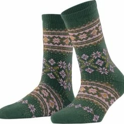 Goedkoop 💯 FALKE Sokje Winter Holiday Dames 46442 - Groen 7502 Eucalyptus Dames - 35-38 ❤️
