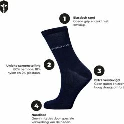 Promo 🔔 SQQUADD Bamboo Wear SQQUADD® Bamboe Sokken Dames En Heren - Unisex 10-pack - Maat 35-38 - Naadloos En Duurzaam - Tegen Zweetvoeten - Bamboo - Zwart/Blauw 🎁 -Beenmode Verkoop 550x542 1