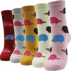 Beste Verkoop 😍 Merkloos Set Sokken - Sokkenset Van 5 Paar - Unisex Sokken - Herensokken - Damessokken - Egelsokken - Egels - Multipack - Maat 35-40 👏