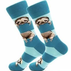 Promo 🥰 Winkrs | Luiaard Sokken Set 3x | Heren - Grappige Gestreepte Sokken Met Luiaard | 39/45 🛒 -Beenmode Verkoop 550x547 2