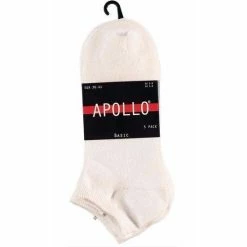 Promo 🔔 Apollo Witte Dames 👟 Sneakersokken/enkelsokken 5 X Maat 36-41 🔥 -Beenmode Verkoop 550x550 11