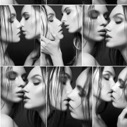 Beste deal 🔔 Sock My Feet Sock My Kiss - Damessok – Katoen – Geprinte Sok 39/42 ❤️ -Beenmode Verkoop 550x550 128