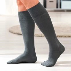 Goedkoopste 🛒 Merkloos Bamboe Gezondheids Kniekousen, Grijs 💯