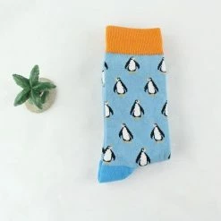 Kopen 🧨 Merkloos Sorprese Pinguin – Sokken – Blauw-oranje - Sokken Heren – Heren Sokken – Sokken Heren 43 46 - Sinterklaas - Cadeau 🛒 -Beenmode Verkoop 550x550 145