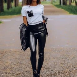 Beste Pirce ❤️ Merkloos Thermolegging - Legging Dames Volwassenen - Winter Warm - Leather Leggings - 3XL 🤩 -Beenmode Verkoop 550x550 59