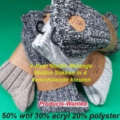 Hete verkoop 🤩 Merkloos 4-Paar Nordic Melange Wollen Sokken In 4 Verschillende Kleuren 39-42 🎁 9 Hete verkoop 🤩 Merkloos 4-Paar Nordic Melange Wollen Sokken In 4 Verschillende Kleuren 39-42 🎁 -Beenmode Verkoop 550x550 65