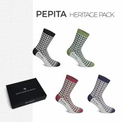 Coupon 💯 Heel Tread Pepita Heritage Pack - Vintage Porsche Stoelbekleding - 4 Paar - Fun Sokken - Auto Sokken - Maat 41-46 🛒