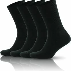 Aanbiedingen 🛒 GoWith - Katoen Sokken - Diabetes Sokken - 4 Paar - Warme Sokken - Thermosokken - Huissokken - Sokken Heren - Dames Sokken - Cadeau Sokken - Kleur Zwart - Maat 39-42 🧨 -Beenmode Verkoop 550x557 1