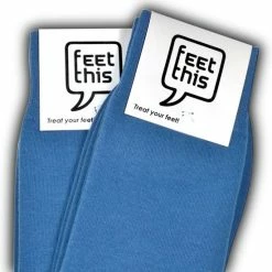 Kopen 🔥 Feet This Sokken Denim Blauw - Gekleurde Effen Sokken - Sokken Heren - Lange Sokken - Sokken Jongens - Sokken Meiden - Middellang - Maat 39-42 ✨ -Beenmode Verkoop 550x560