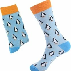 Kopen 🧨 Merkloos Sorprese Pinguin – Sokken – Blauw-oranje - Sokken Heren – Heren Sokken – Sokken Heren 43 46 - Sinterklaas - Cadeau 🛒