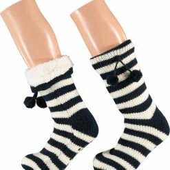Hete verkoop 🎉 Huissokken Dames | Huissok Met Fake Fur | Navy Blauw | Maat 36/41 | Huissok | Huissokken Dames | Fluffy Sokken | Slofsokken | Huissokken Anti Slip | Huissokken | Anti Slip Sokken | Warme Sokken | Bedsokken | Winter Sokken | Apollo 🥰