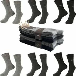 Beste Verkoop ❤️ Comfort Luxe Katoenen Dames Of Heren Sokken - Ruime Boord - Wijde Boord - Naadloos - 6 Paar - Grijs Mix - Maat 36-38 - Kerst Cadeau - Kerstcadeau - Kerstkado - Kerst Kado 🌟