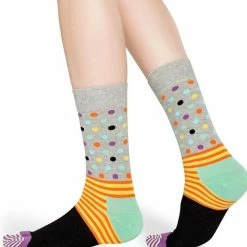 Begroting 🎉 Happy 🧦 Socks Sokken Stripes & Dots 🧦 Socks Zwart Maat:36-40 ❤️ -Beenmode Verkoop 550x595