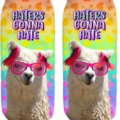 Beste Pirce ❤️ Merkloos Dames Enkel Sokken "Lama Haters" 😀