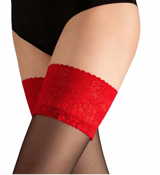 Goedkoopste 😀 Gatta Matte Hold Up Kousen Met Brede Kant Michelle Van 20 Denier, Maat 1-2 ( XS-S), Kleur Zwart-rood 🛒 9 Goedkoopste 😀 Gatta Matte Hold Up Kousen Met Brede Kant Michelle Van 20 Denier, Maat 1-2 ( XS-S), Kleur Zwart-rood 🛒 - Afbeelding 7