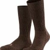 Uitgang 🌟 FALKE Walkie Ergo Ademend Hoge Kwaliteit Verwarmend Thermo Met Elastiek Warme Dikke Trekking Hoog Lang Merinowol Bruin Unisex Sokken - Maat 42-43 👍