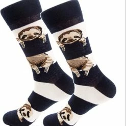 Promo 🥰 Winkrs | Luiaard Sokken Set 3x | Heren - Grappige Gestreepte Sokken Met Luiaard | 39/45 🛒 -Beenmode Verkoop 550x613 3