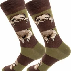 Promo 🥰 Winkrs | Luiaard Sokken Set 3x | Heren - Grappige Gestreepte Sokken Met Luiaard | 39/45 🛒 -Beenmode Verkoop 550x622 1